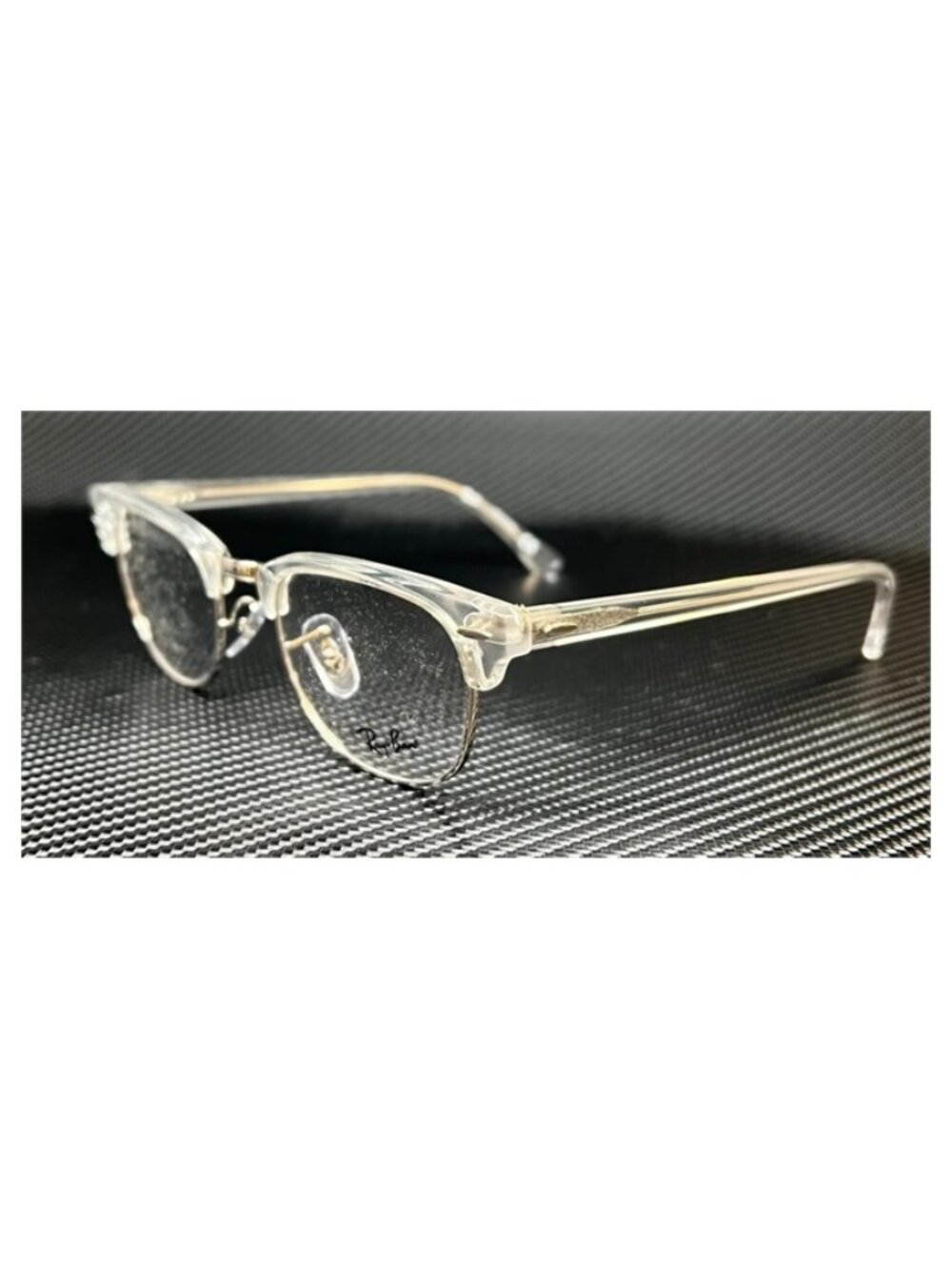 New Ray Ban Men  White Transparent Eyeglasses  53- 21- 150